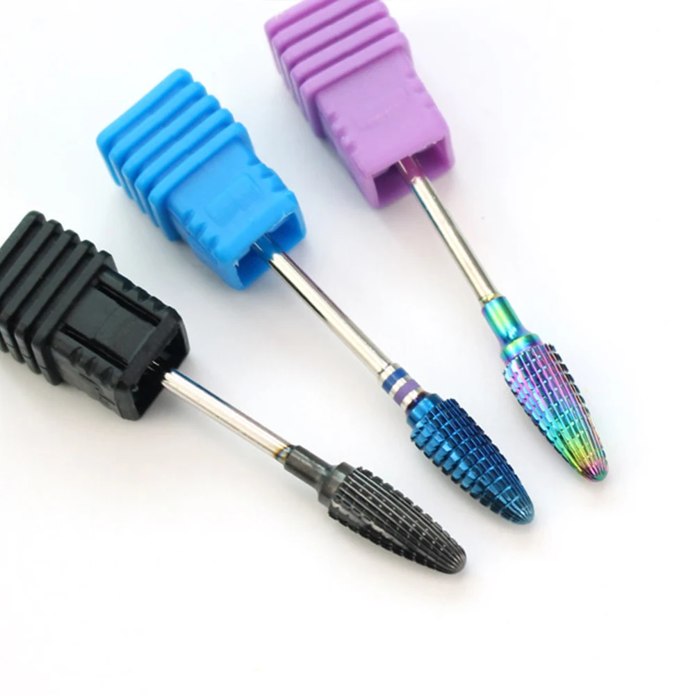 9 soorten Blauw Regenboog Carbide Nail Boor Frees Machine voor Manicure Apparaat Nail File Accessoires Nail Gereedschap