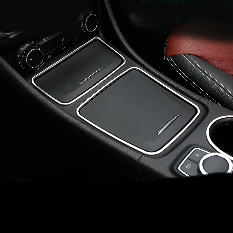 Support de cendrier de console centrale de voiture, boîte de rangement, cadre de garniture pour Mercedes Benz, A, CLA, GLA, classe CLA200, 220, 260,