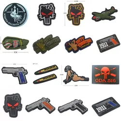 PVC Glue Drop Stampludus Costa ODA516 Punisher P40 WarHawk 1911 Vintage Firepower Patch Badge Acrylic Badges Epaulette Patches