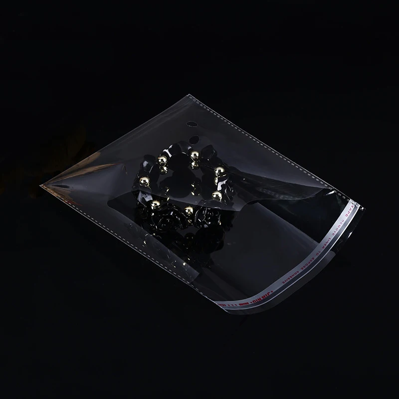 200 Stück, 5 Größen, transparent, selbstklebend, versiegelt, Opp-Kunststoffbeutel, Geschenktüte für Schmuck, Hochzeit, Party, Perlen, Verpackungsversorgung – Detail 3