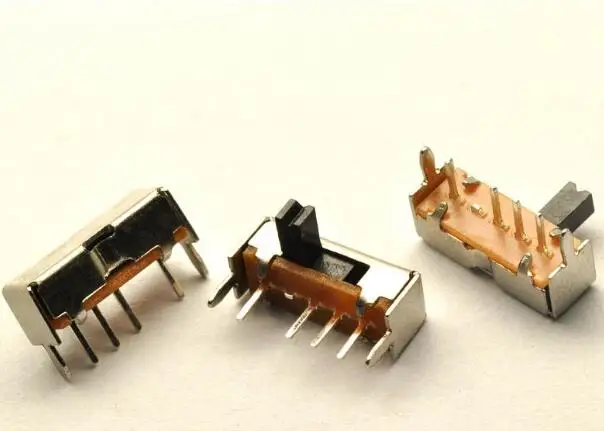 20PCS DC 50V 0.5A 4 Pin PCB 3 Position SP3T 1P3T Mini Slide Switch Right Angle sk13d07vg4