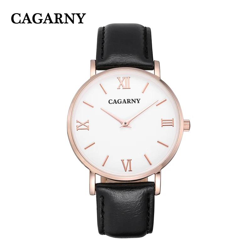 

Cagarny Watch Women Luxury Brand Ladies Dress Watches Fashion Quartz Wristwatches Ultra-Thin Rose Gold Case Relogios Feminino