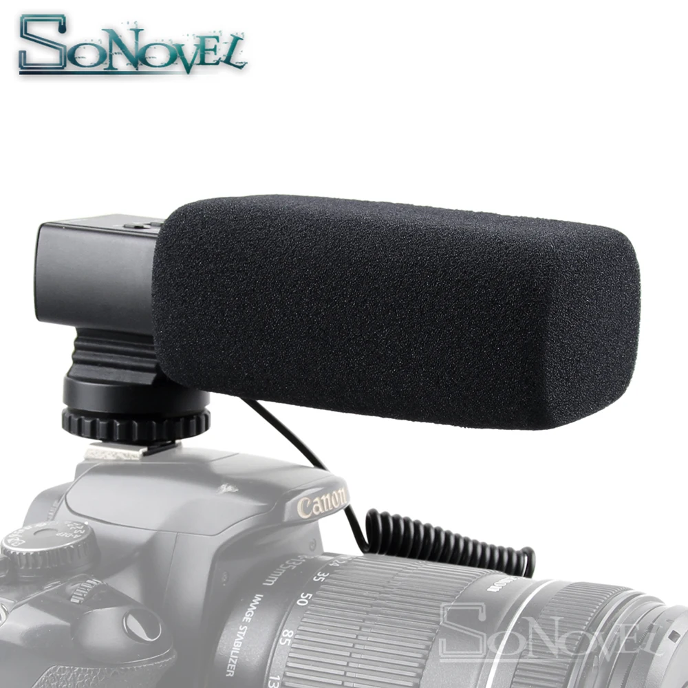 Professional DSLR Camera Stereo Microphone for Canon EOS R M2 M3 M5 M6 M50 800D 760D 750D 200D 77D 80D 5Ds R 7D 6D 5D Mark IV