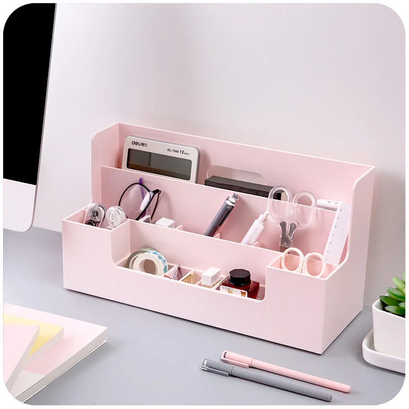 

Office supplies rack plastic simple cute office desktop storage box stationery desk storage box