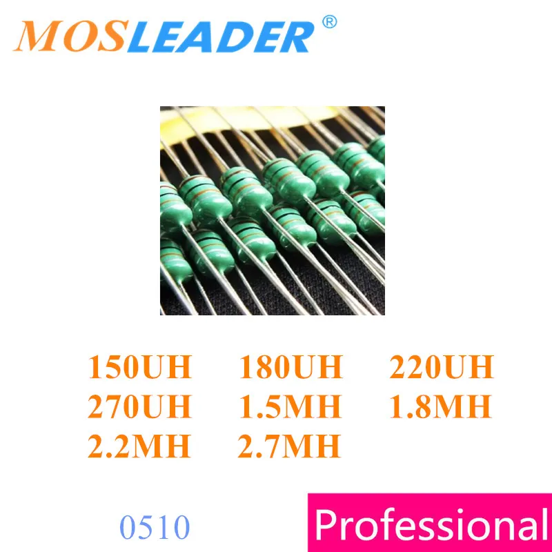 Mosleader 1000PCS 1W 0510 150UH 180UH 220UH 270UH 1.5MH 1500UH 1.8MH 1800UH 2.2MH 2200UH 2.7MH 2700UH AL0510 Color ring inductor