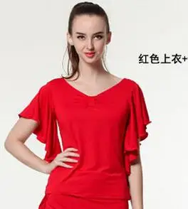 New  Spanish Dance Shirt Flamengo Ruffle Dance Costume Women Ballroom Latin Tshirt Tops Flamenco Shirt Jupe Flamenco