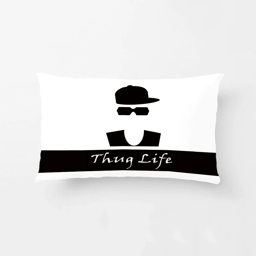 Thug Life Printing Throw Pillow Case Decorative Cushion Cover Cool Man With Hat Perfect Gift By Lvsure For Car Sofa Seat