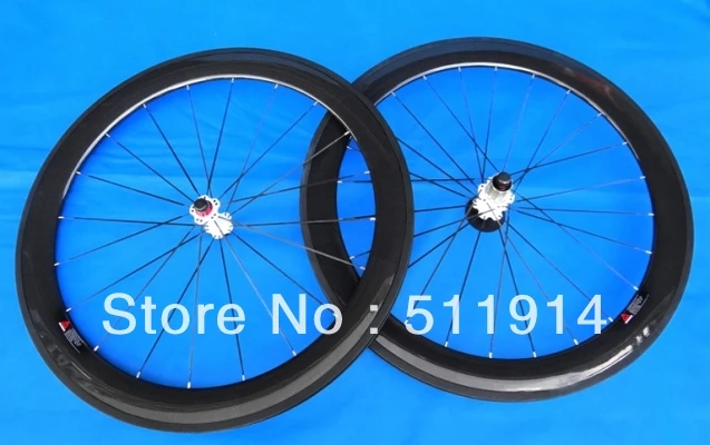 

Полный углеродный дорожный велосипед клинчерная колесная пара 700C - 60 мм-черная спица-белые ступицы