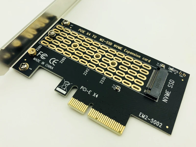 PCI-Express Pci-e 3.0X4 untuk M.2 NVME M Kunci Antarmuka Converter Adaptor Kartu M2 NVMe PCIe SSD riser Kartu untuk 2230 2242 2260 2280