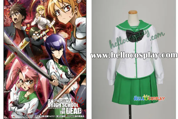 

Highschool of the Dead Cosplay School Girl Uniform H008