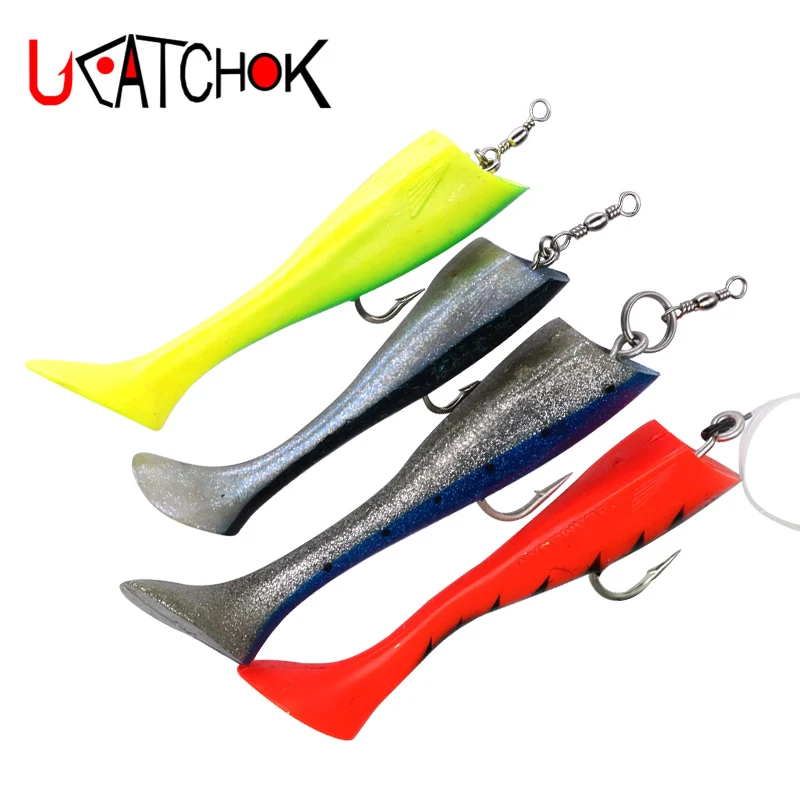 UCOK 1pcs/pack big artificial soft fish 65g-95g trolling lure bait deep sea tuna drag flying fish big game large lure sea bait