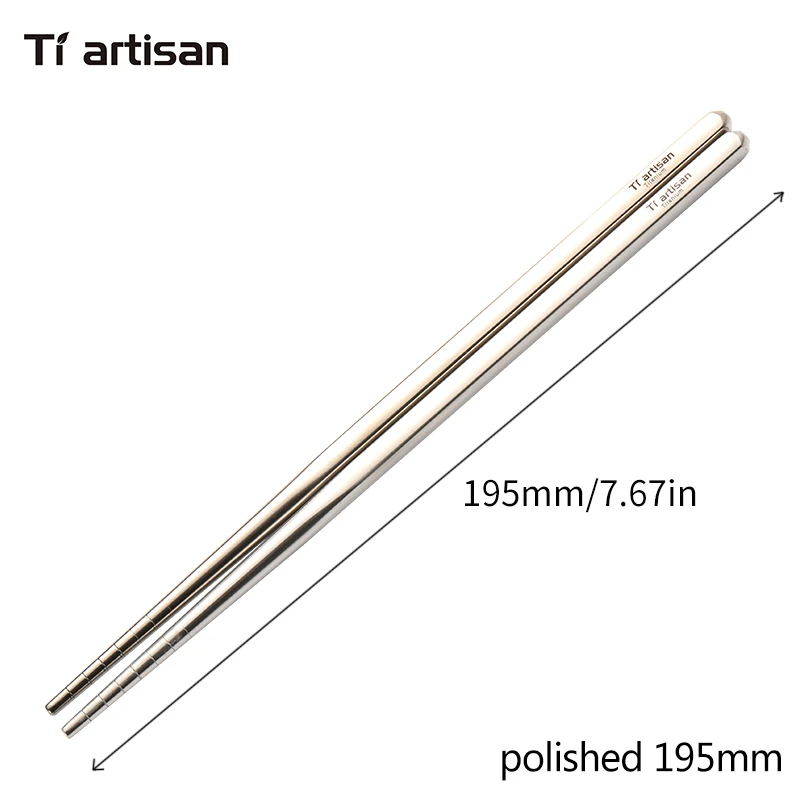 Tiartisan kitchen accessories Chinese Chopsticks Titanium Hollow Square Ultralight  Palillos Chinos Eco-friendly Tableware