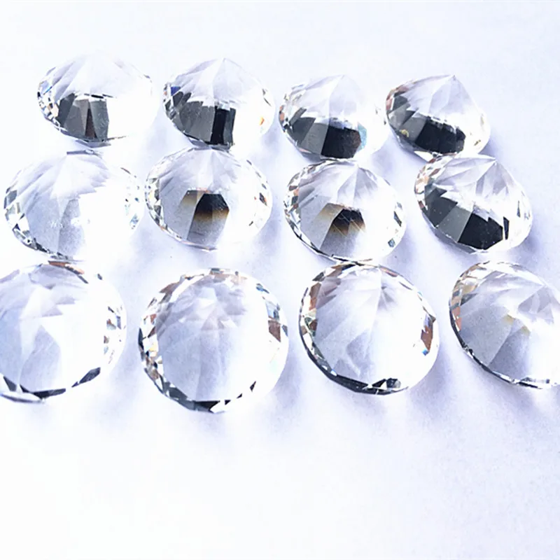 Hot Selling 20mm K9 Sparkle Crystal Glass Clear Diamonds 200pcs/lot For Wedding Table Display Window Decoration Lovers Gifts