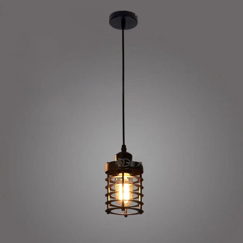 Dining Room Pendant Lamp Vintage Metal Cage Spider Country Bar Counter Restaurant Pendant Light Balcony Hallway Pendant Lamp