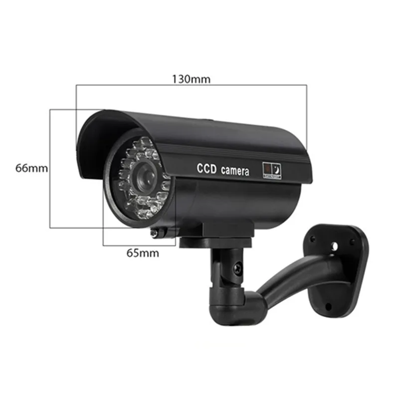 KERUI Outdoor Fake Simulation Dummy Camera CCTV Home Surveillance Security Mini Camera Flashing LED Light Fake Camera Black