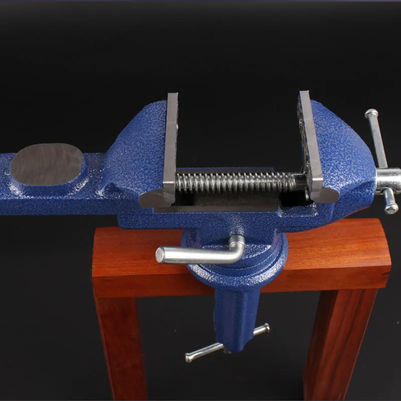 360 Degree Totatable Small Swivel Base Clamp-on Bench Vise for Woodworking Repair Work