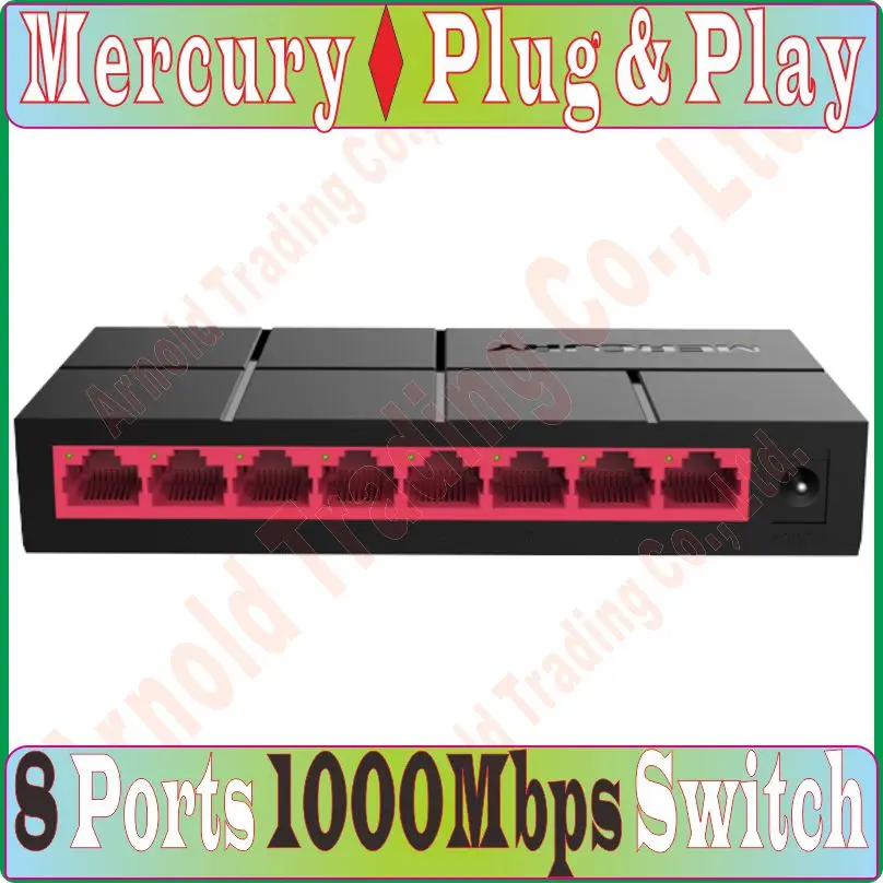 Mercury – Hub Gigabit Ethernet SG108M, 1000Mbps, 8 Ports, Lan, Full/Half duplex, commutateur, échange, promo