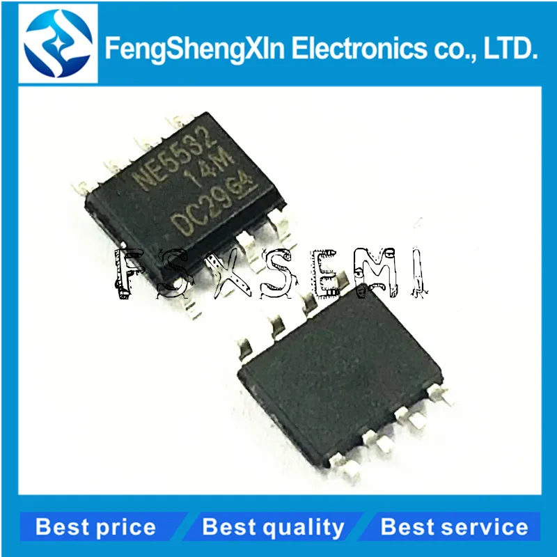 100pcs/lot  New N5532 NE5532 NE5532DR Operational Amplifier IC SOP-8