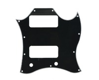 KAISH Standard SG SPECIAL Guitar Full Face Pickguard w/ P90 Pickup Hole Black 3 Ply