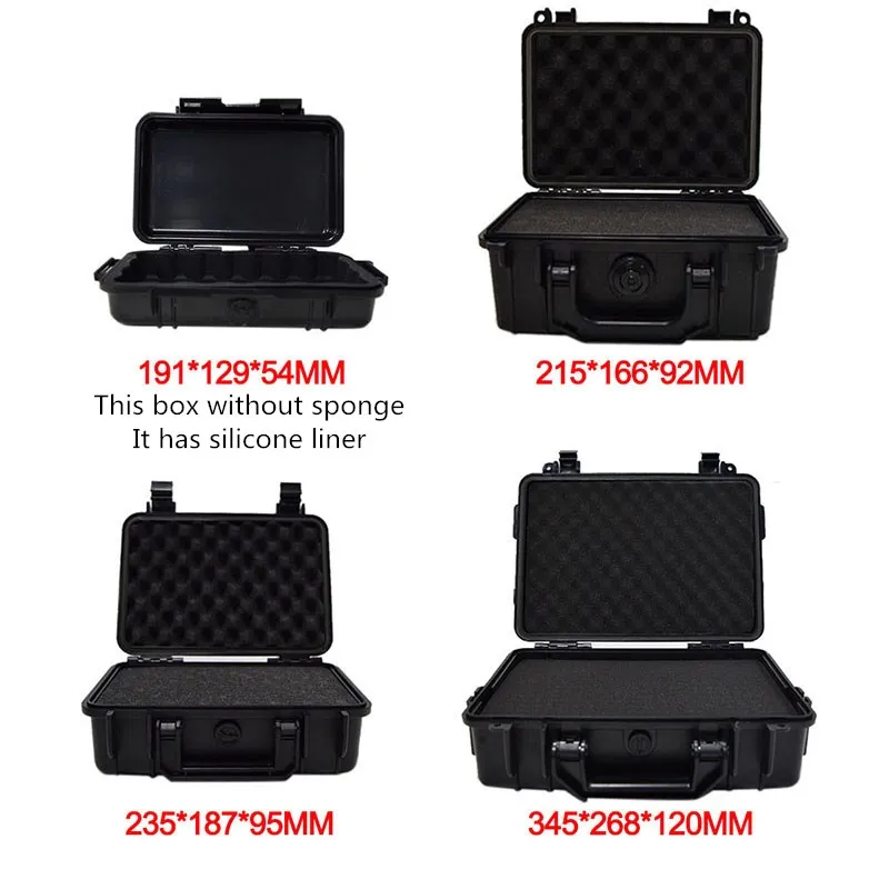 Shockproof Camera Safety Box ABS Sealed Waterproof Hard Boxes Equipment Case with Foam Vehicle Toolbox Impact Resistant Suitcase