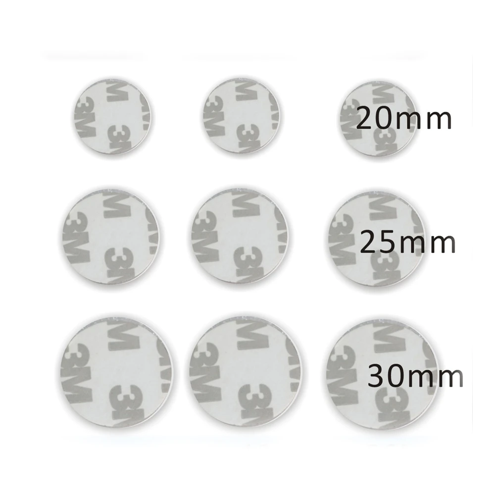 10pcs/lot 13.56MHZ/125KHZ RFID Coin tag 30/25/20mm diameter coil ultra thin slim NFC coin tag