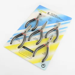 5 pz/set set di pinze per gioielli in acciaio fai-da-te set di tronchesi per naso piatto e pinze per taglio finale