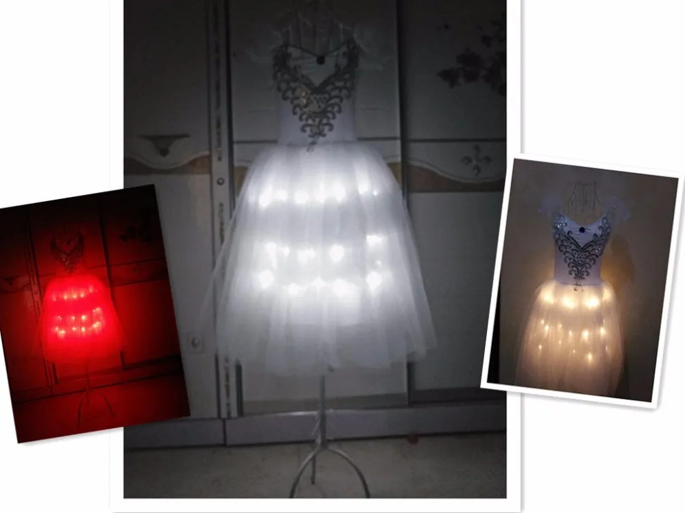 

Stage dance skits light up LED costumes dress glowing clothing ballet skirts party favors