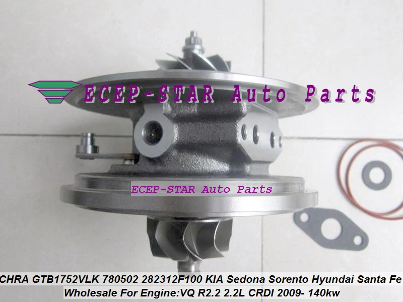 Turbo Cartridge GTB1752VLK 780502 780502-5001S 282312F100 For KIA Sedona Sorento Carnival VQ CRDi For Hyundai Santa Fe R2.2 2.2L