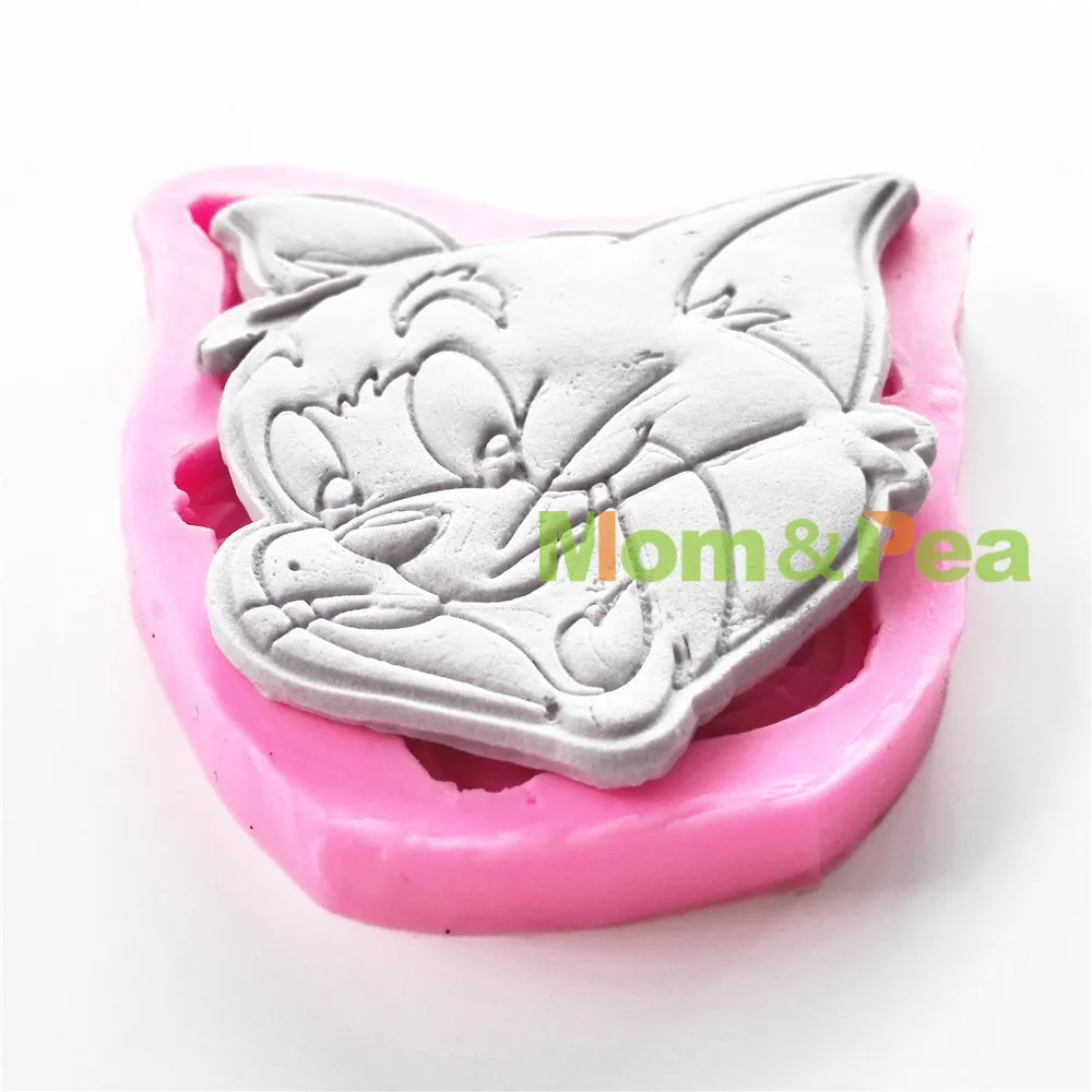 Mom&Pea MPA0832 Tom Cat Shaped Silicone Mold Cake Decoration Fondant Cake 3D Mold Food Grade