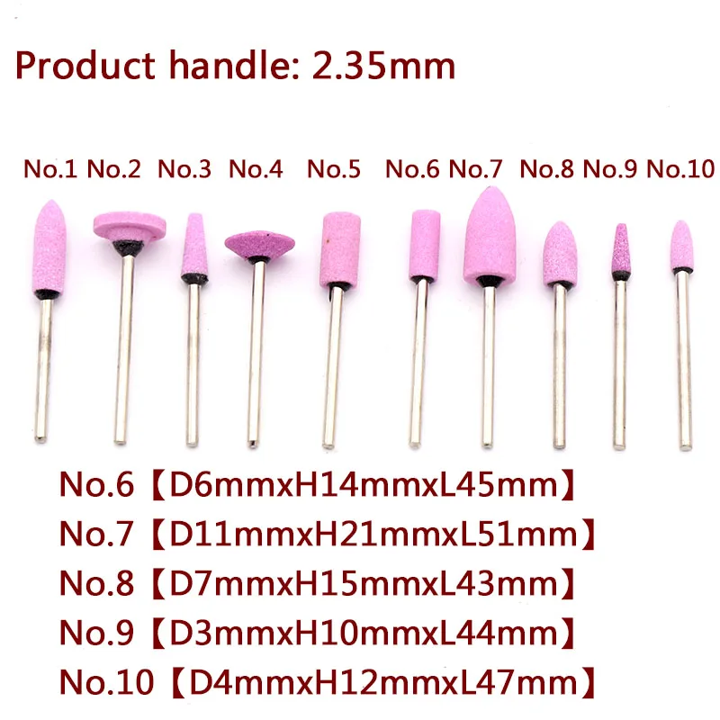 10pcs Abrasive Stone Points Polishing Grinding Head Electric Drill Bit Wheel Rotary Accessories Power Tools For Jade Metal
