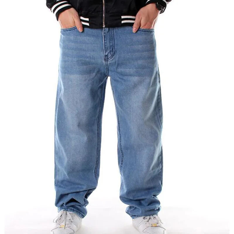 

Men loose jeans hiphop skateboard jeans baggy pants denim pants hip hop men ad rap jeans Plus size 46