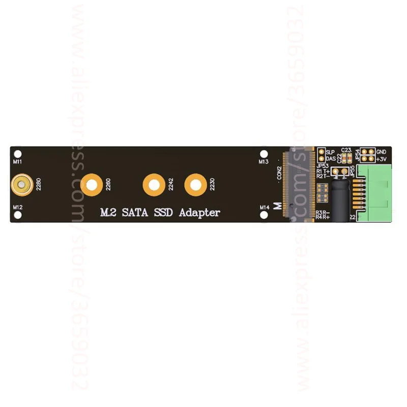 BM-Key M.2 to B Key SATA SSD Extension Cable Adapter Card M2 Extender SATA3 6Gbps R44A ADT-Link for Storage Expansion