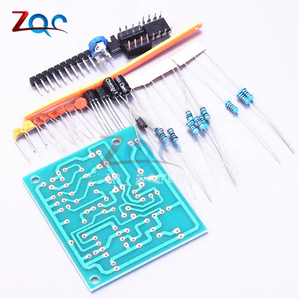 DIY Kits NE555 Multi-channel Waveform Generator Suite Sine Triangle Square Wave Electronic Training Kit