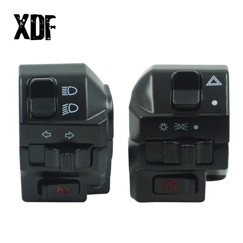 

Black Universal Aluminum 7/8" 22MM Motorcycle Switch Handlebar Motorbike Horn Turn Signal Headlight Control Buttons