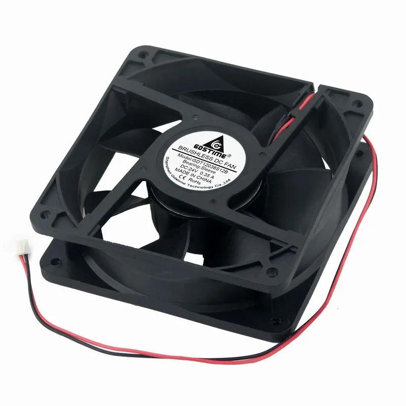 50 Pieces Gdstime DC 24V PC Cooling Fan 120*120*38mm 12cm 2Pin Computer Case Motor Cooler 120mm x 38mm 12038s 0.35A