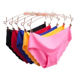 Bragas sin costuras de viscosa ultrafinas para mujer, ropa interior cómoda, de tiro bajo, con volantes, lencería Sexy, novedad de verano