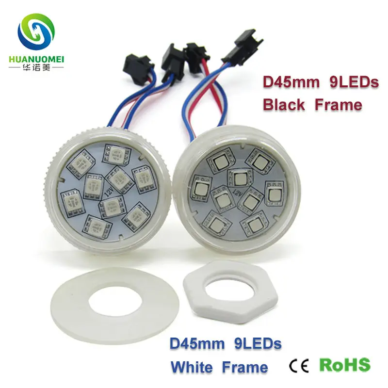 

full color pixel 45mm 9leds rgb led module 5050 smd bulb digital lamp ucs1903 digital light addressable amusement ride modules