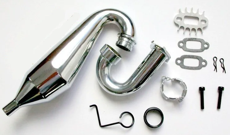 

SS resonant power boost exhaust pipe for 1/5 ROFUN KM HPI BAJA 5B 5T 5SC
