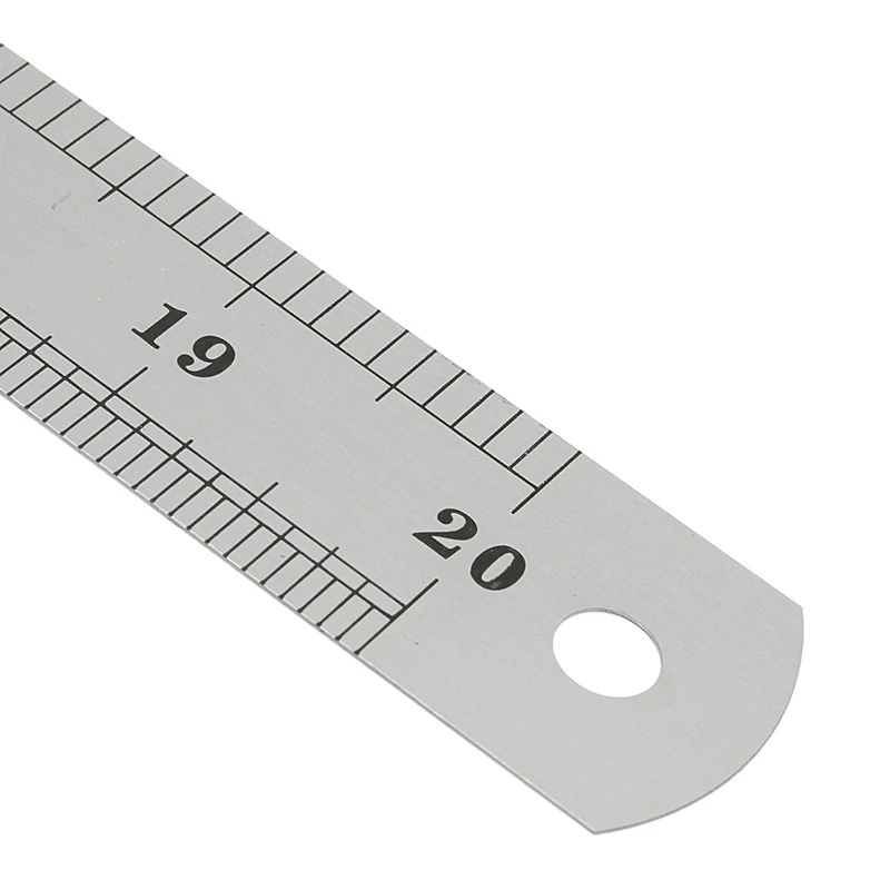 1Pcs High Quality 0.7mm Double Side Scale Stainless Steel Straight Ruler Measuring Tool 50cm Household Measurement Straight Rule