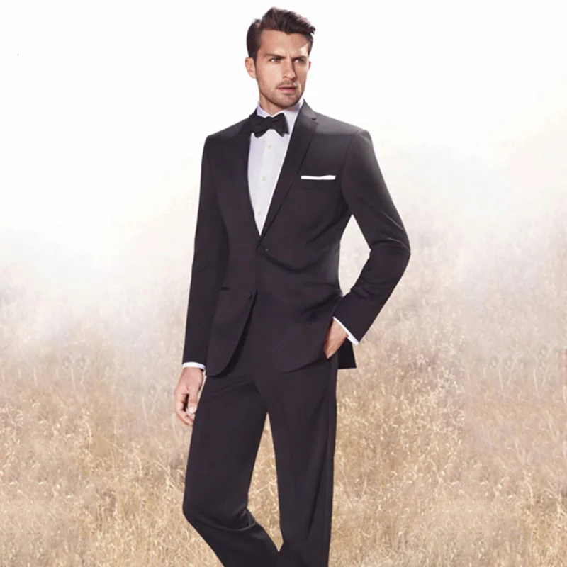 

Black 2019 Slim Fit Men Suits For Wedding Bridegroom Groom Formal Costume Prom Tuxedo Best Man Blazer Traje Hombre Jacket+Pants