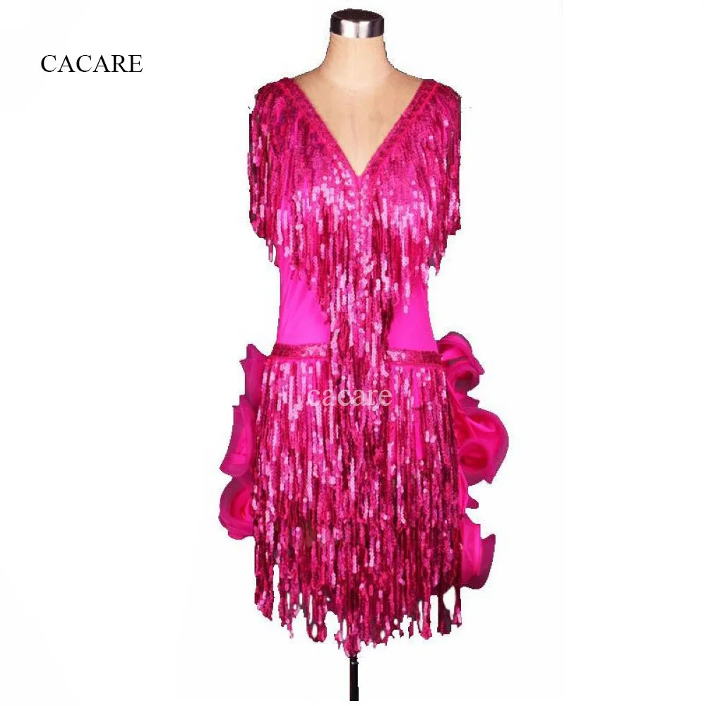 

Sequins Latin Dance Dress Women Girls Latin Dance Competition Dresses Salsa Samba Costumes D0289 Customize