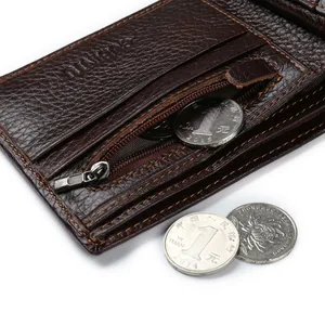 Genuine leather gubinto-carteira for men, men's bag, real leather, coins pocket, high quality zipper, eagle 10 Main Sales Aguia - №2