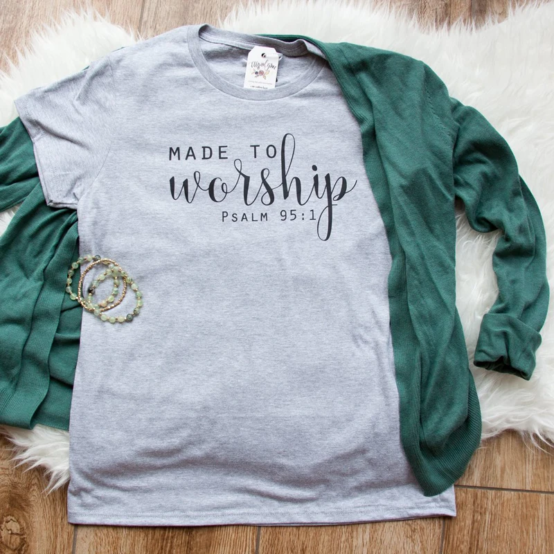 

Made To Worship Funny T-shirt Casual 90S Fashion Clothing Cotton Tee Shirt Top Women Summer Plus Size Slogan Tumblr Tshirt