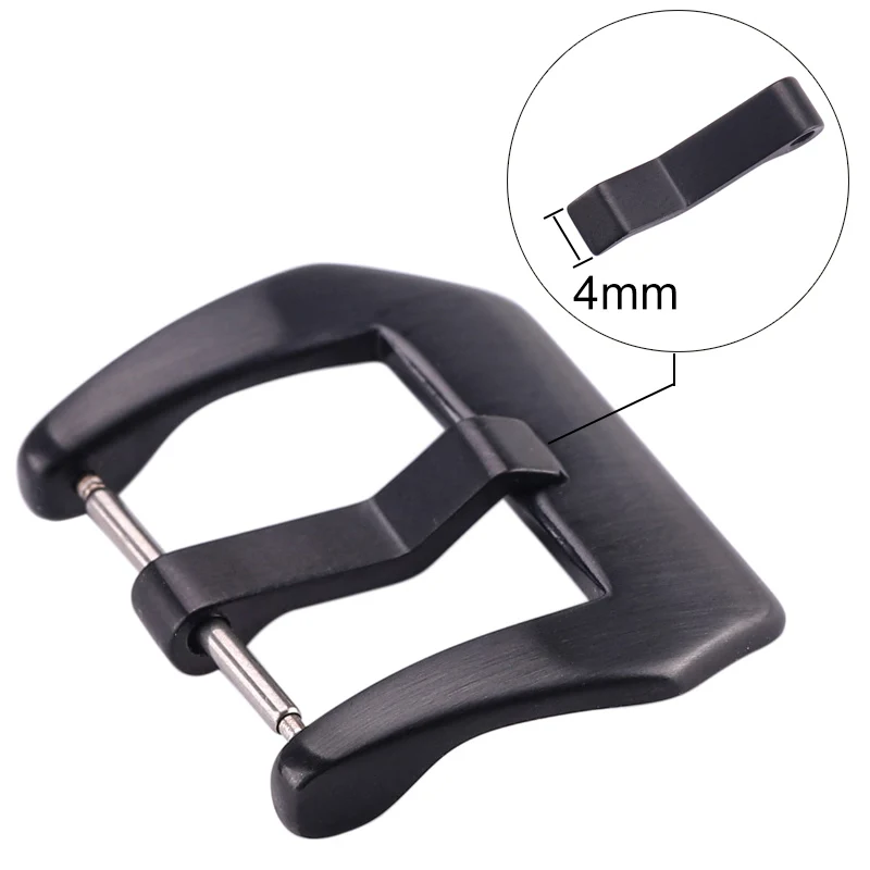 Wholesale 10pcs/Set 20mm 22mm 24mm Stainless Steel Watch Buckle Black Silver Watchband Strap Clasp Band Accessories - Image 5