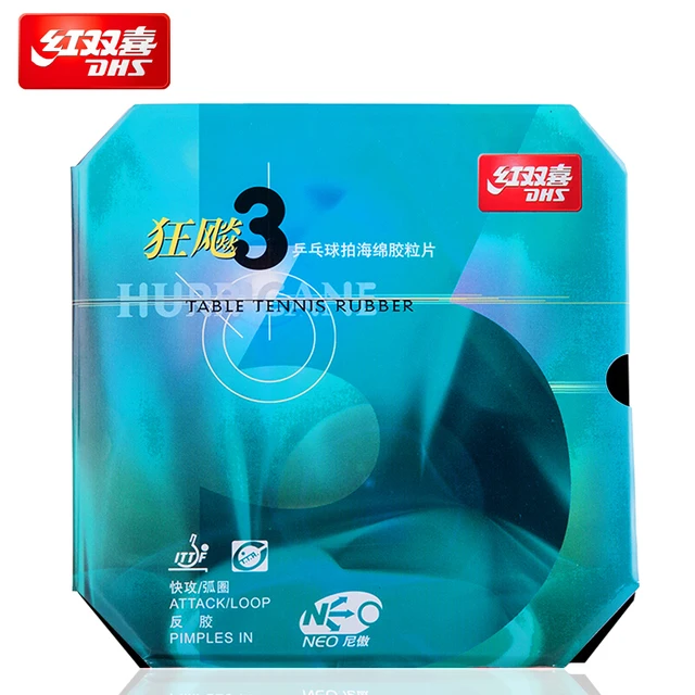 Guma do tenisa stołowego DHS Hurricane 3 neo oryginalna gąbka do ping ponga pips-in Hurricane-3 neo DHS