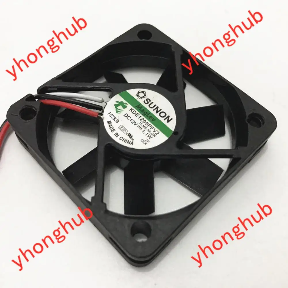 

SUNON KDE1205PFV2 11.MS.AR.GN DC 12V 1.1W 50x50x10mm 3-wire Server Cooling Fan