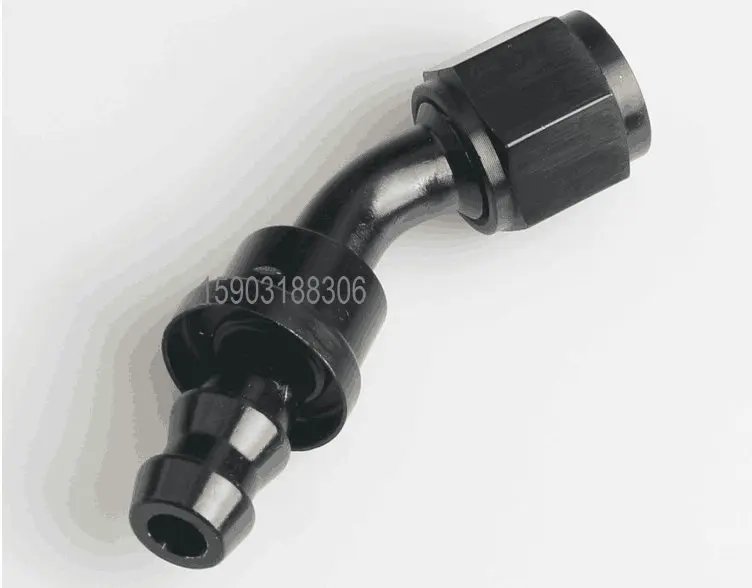 

AN-4-AN12 45 Degree Oil Fuel Push-On Aluminum Hose End Fittings Black Adaptor AN4 AN6 AN8 AN10 AN12