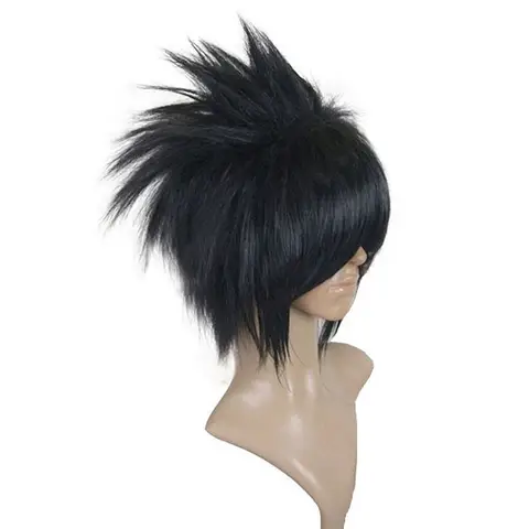 Sasuke Uchiha Short Black Cosplay Wig with Cap IHYAMS