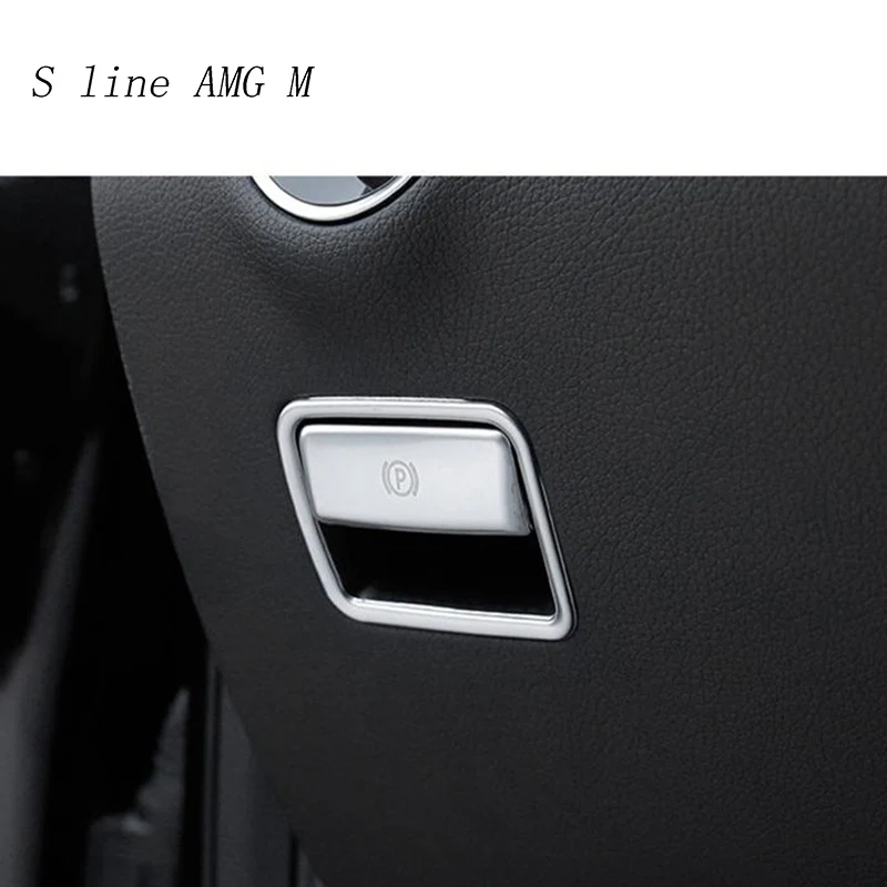 Car styling The foot brake release switch frame Trim Covers Stickers for Mercedes Benz GLE W166 ML GL GLS X166 Auto Accessories