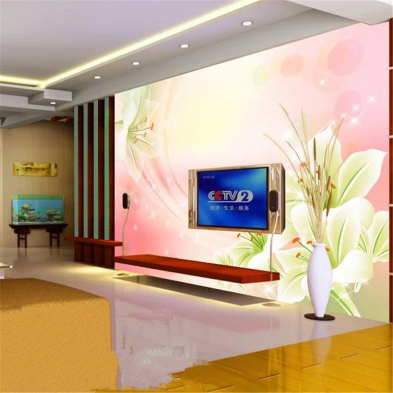 

beibehang Customize size High Quickly HD mural 3d wallpaper dream lily seiling limew europe papel de parede photo wallpaper